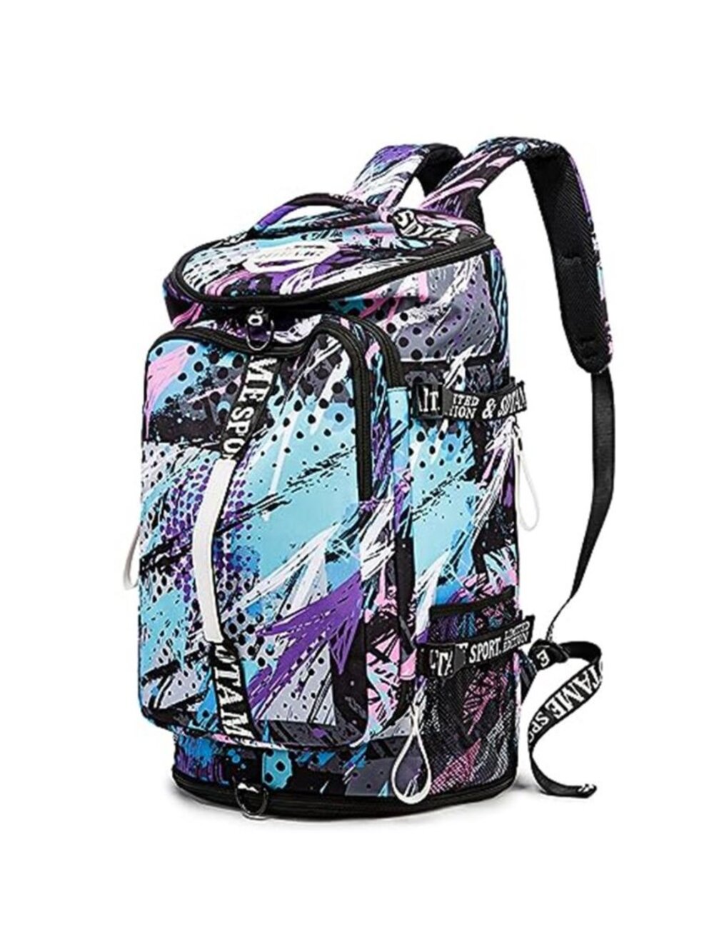 Gym Duffle Bag Backpack Shoe Compartment Travel Weekender Waterproof Laptop